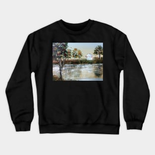 Semi abstract river scape 3 Crewneck Sweatshirt